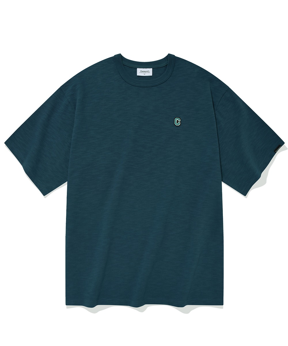 C 로고 와펜 슬랍 티셔츠 마린블루