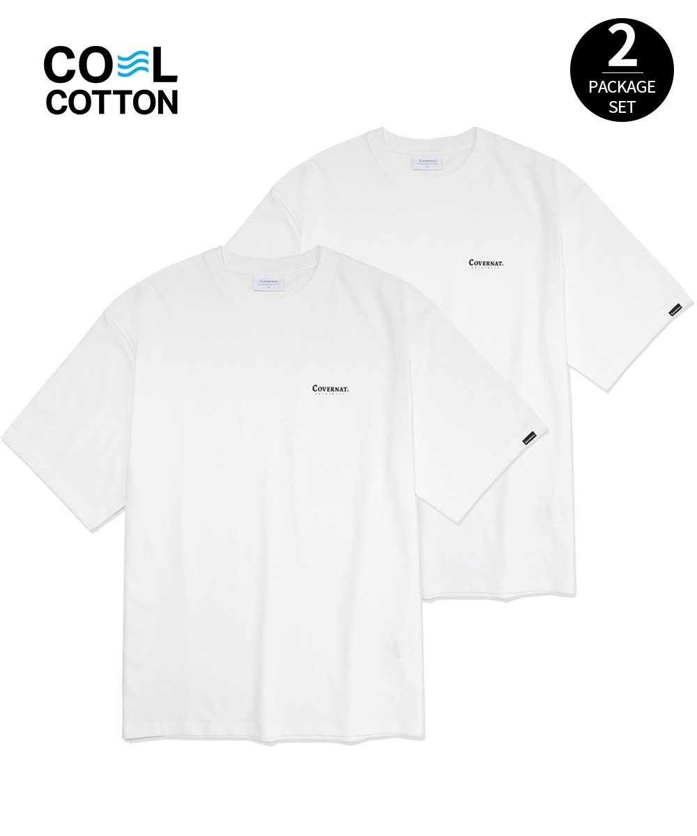 쿨 코튼 2-PACK 티셔츠 화이트